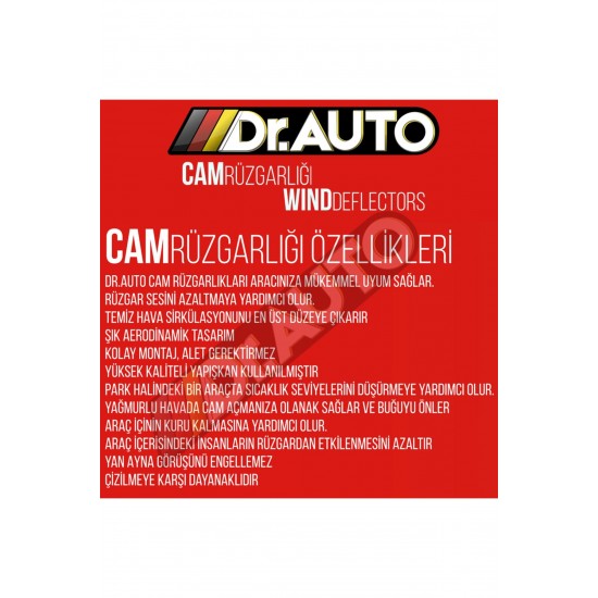 Ford Courier 2023 ve Sonrası Cam Rüzgarlığı 4lü