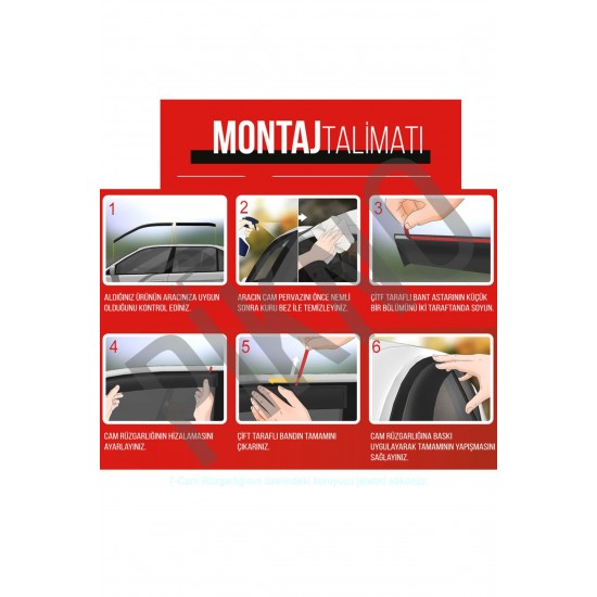 Ford Tourneo Courier 2023 ve Sonrası Cam Rüzgarlığı 4lü