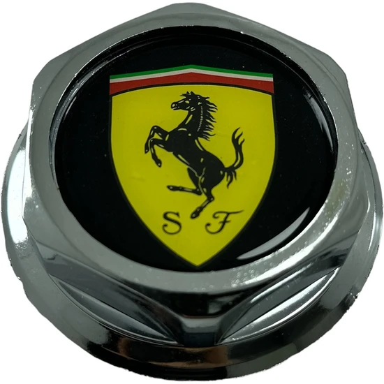 Tofaş Krom Depo Kapak Ferrari Model Siyah - Sarı