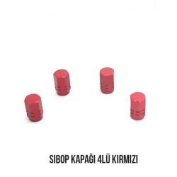 Carub Sibop Kapağı 4'lü Kırmızı Vakum
