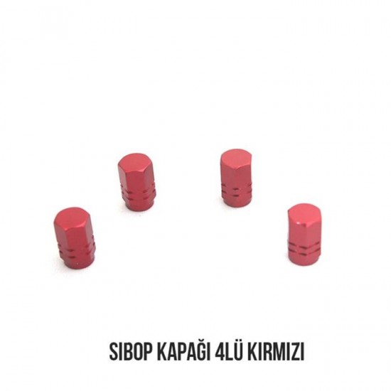 Carub Sibop Kapağı 4'lü Kırmızı Vakum