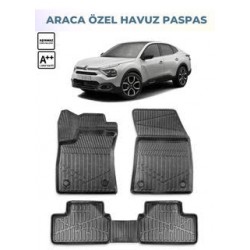 Citröen C4X 2023- Araca Özel 3D Havuzlu Paspas Citröen C4X 2023- Araca Özel 3D Havuzlu Paspas
