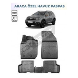 Dacıa Duster 2023- ve Sonrası Araca Özel 3D Havuzlu Paspas Dacıa Duster 2023- ve Sonrası Araca Özel 3D Havuzlu Paspas