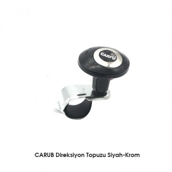 CARUB Direksiyon Topuzu Siyah-Krom