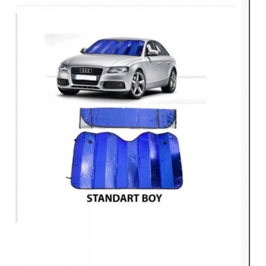 Carub Güneşlik Ön Standart Lüxs Nikel-Mavi Balon