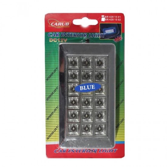 CARUB Tavan Lambası 24V 13X7cm 18 Ledli Nikel Mavi