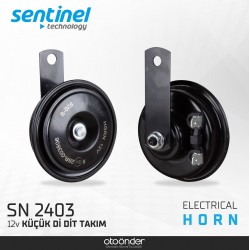 Korna 12V Küçük Didit Kalın - İnce Ses Set