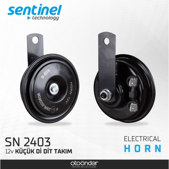 Korna 12V Küçük Didit Kalın - İnce Ses Set