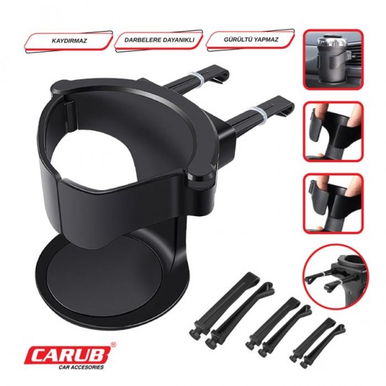 Bardaklık Havalandırma Siyah Lüx