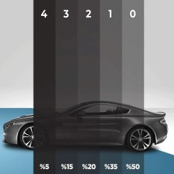 Çizilmez Cam Filmi Koyu Siyah  50CM*6M