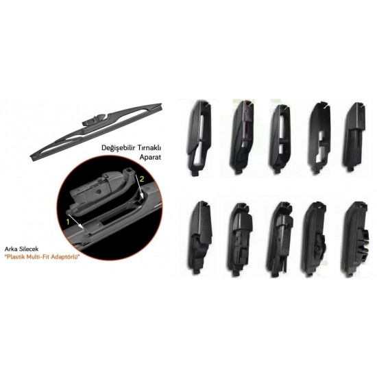 Arka Süpürge 10 Aparatlı 230mm-9