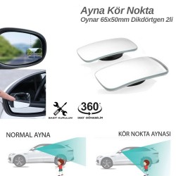 Ayna Kör Nokta Oynar 65x50mm Dikdörtgen 2'li