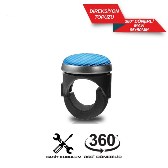 Direksiyon Topuzu 360 Derece Dönerli Mavi