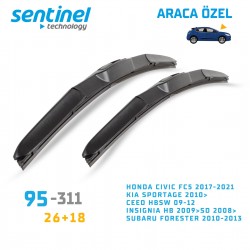 Araca Özel Silecek Takımı Honda Civic FC5 2017-2021 Kia Sportage 2010 Ceed HB SW 09-12 İnsignia HB 2009 SD 2008 Subaro Forester 2010-2013 95-311