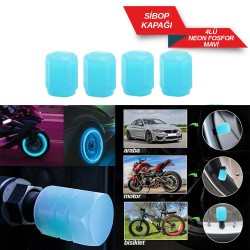 Sibop Kapağı 4'lü Takım Neon Fosfor Mavi