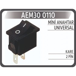 Mini Anahtar Universal Kare 2 Pin 0110