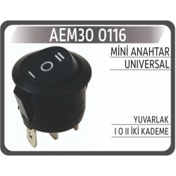 Mini Anahtar Universal Yuvarlak İki Kademe 0116