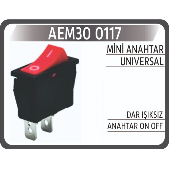 Mini Anahtar Universal Dar Işıksız Anahtar On Off 0117