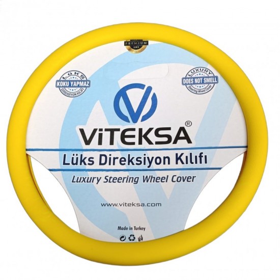 Direksiyon Kılıfı Lüx Kokusuz Sert Silikon Sarı