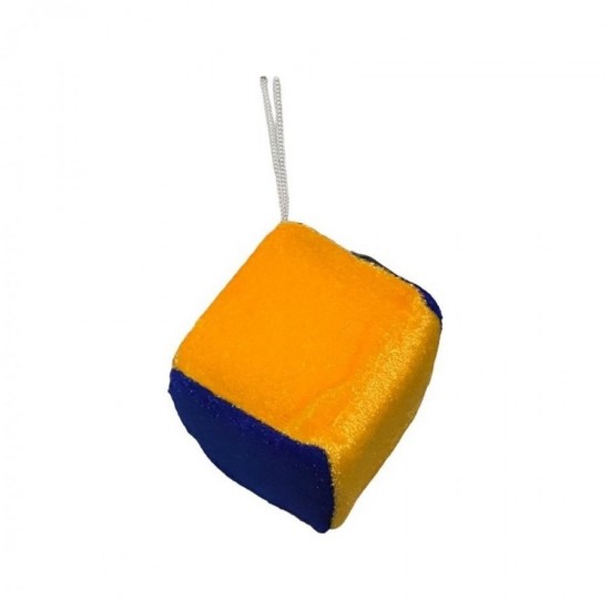 Süs Asma Vantuzlu Zar Sarı Mavi 7 CM