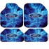 Universal Kaymaz Taban Dijital Baskılı Oto Halı Paspas Takımı 4 Parça Ford Mavi Desen