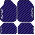 Universal Kaymaz Taban Dijital Baskılı Oto Halı Paspas Takımı 4 Parça Kupon Mavi Desen