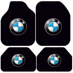 Universal Kaymaz Taban Dijital Baskılı Oto Halı Paspas Takımı 4 Parça BMW Desen