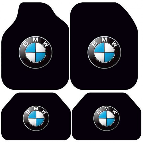 Universal Kaymaz Taban Dijital Baskılı Oto Halı Paspas Takımı 4 Parça BMW Desen
