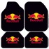 Universal Kaymaz Taban Dijital Baskılı Oto Halı Paspas Takımı 4 Parça Redbull Kırmızı Siyah Desen