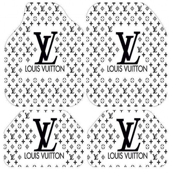 Universal Kaymaz Taban Dijital Baskılı Oto Halı Paspas Takımı 4 Parça Luis Beyaz Yıldızlı Desen