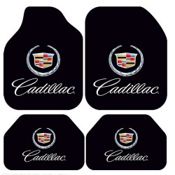 Universal Kaymaz Taban Dijital Baskılı Oto Halı Paspas Takımı 4 Parça Cadillac Siyah  Desen