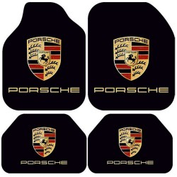 Universal Kaymaz Taban Dijital Baskılı Oto Halı Paspas Takımı 4 Parça Porche Desen