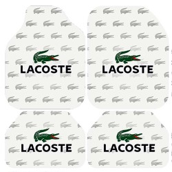 Universal Kaymaz Taban Dijital Baskılı Oto Halı Paspas Takımı 4 Parça Lacoste Desen