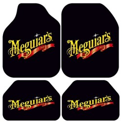 Universal Kaymaz Taban Dijital Baskılı Oto Halı Paspas Takımı 4 Parça Meguars Siyah Desen