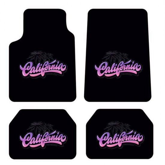 Universal Kaymaz Taban Dijital Baskılı Oto Halı Paspas Takımı 4 Parça California Desen