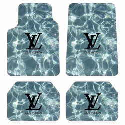 Universal Kaymaz Taban Dijital Baskılı Oto Halı Paspas Takımı 4 Parça Luis Mavi Okyanus Desen