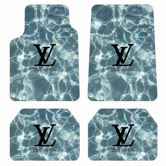 Universal Kaymaz Taban Dijital Baskılı Oto Halı Paspas Takımı 4 Parça Luis Mavi Okyanus Desen