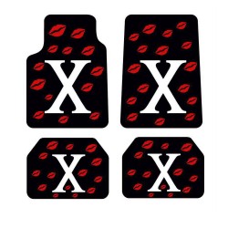 Universal Kaymaz Taban Dijital Baskılı Oto Halı Paspas Takımı 4 Parça Parça Dudak