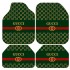 Universal Kaymaz Taban Dijital Baskılı Oto Halı Paspas Takımı 4 Parça Gucci Yeşil