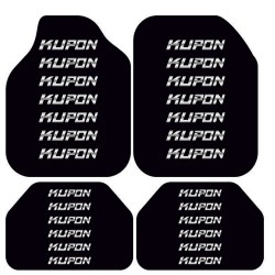 Universal Kaymaz Taban Dijital Baskılı Oto Halı Paspas Takımı 4 Parça Küçük Kupon Siyah