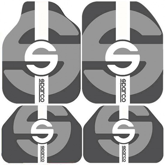 Universal Kaymaz Taban Dijital Baskılı Oto Halı Paspas Takımı 4 Parça Sparco Desen