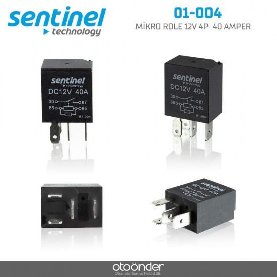 Mikro Role 12V 4P 40 Amper Sentinel