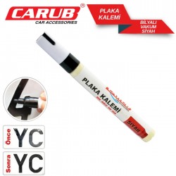 CARUB PlakaYazma Kalemi Siyah Bilyalı Vakum