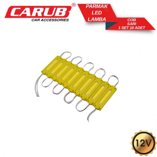 CARUB Lamba Parmak 12V COB 1set 10 Adet Sarı