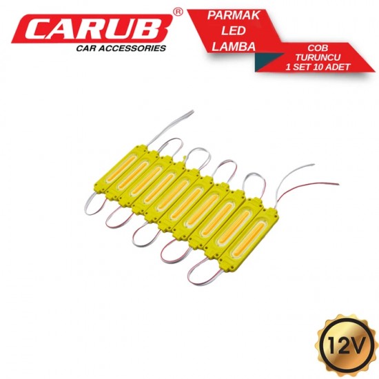 CARUB Lamba Parmak 12V COB 1set 10 Adet Orange
