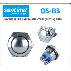 Mini Metal Buton Ym Krom 05-B3