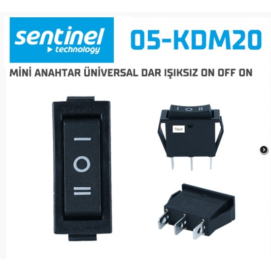 Mini Anahtar Üniversal Dar Işıksız 05-KDM20 10lu Paket Fiyatıdır