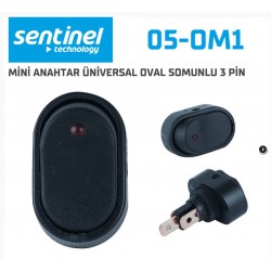 Mini Anahtar Üniversal Oval Somunlu 3 Pin 05-OM1 10lu Paket Fiyatıdır