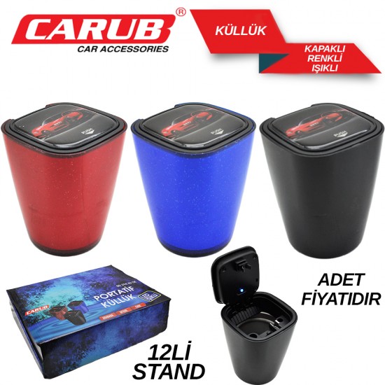 CARUB Küllük Işıklı Kapaklı Renkli