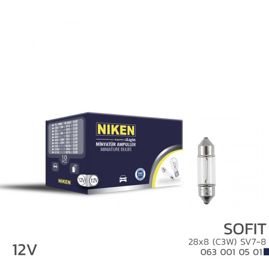 NIKEN 12V SOFIT AMPUL 28X8 (C3W) SV7-8 10LU